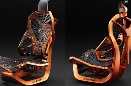 Компания Lexus представила прототип инновационного сиденья из паутины Kinetic Seat