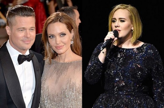 Адель посвятила концерт Джоли и Питту, комментарии звезд по поводу развода