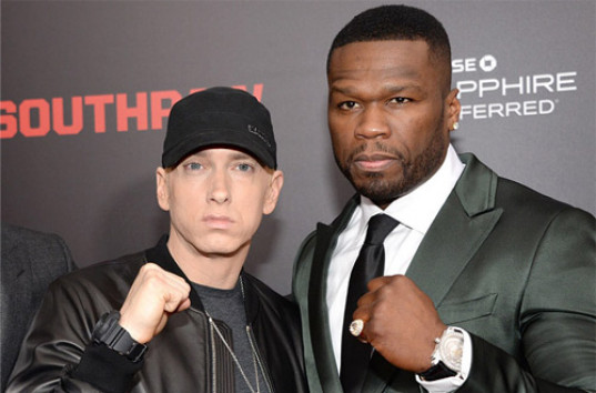Хип-хоп-исполнитель Эминем прочитал рэп ко дню рождения 50 Cent (ВИДЕО)