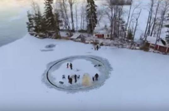 Забавное видео о развлечениях финн во время морозов (ВИДЕО)