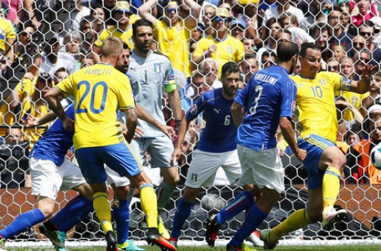 Евро-2016: Сборная Италии против команды Швеции, обзор мачта (ВИДЕО)