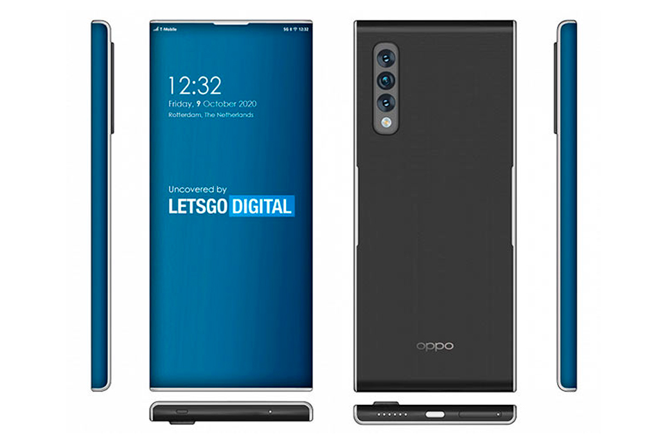 Oppo запатентовала смартфон с «экраном-суперводопадом» (первые рендеры)