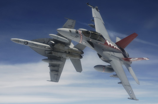 В США два истребителя F/A-18F Super Hornet столкнулись в воздухе