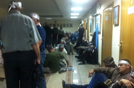 Шахтеры ворвались в здании Минсоцполитики и начали голодовку