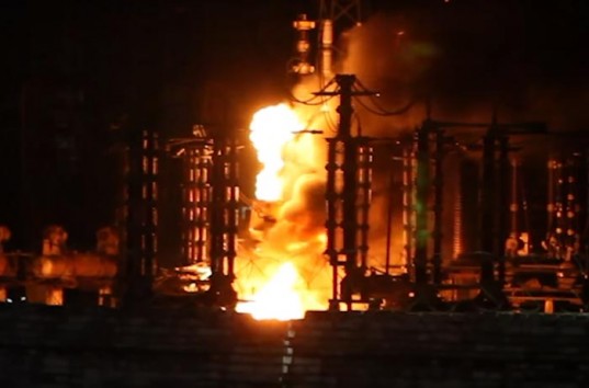 В Днепре на улице Гаванской, Самарского района, произошел пожар на Приднепровской ТЭС (ВИДЕО)