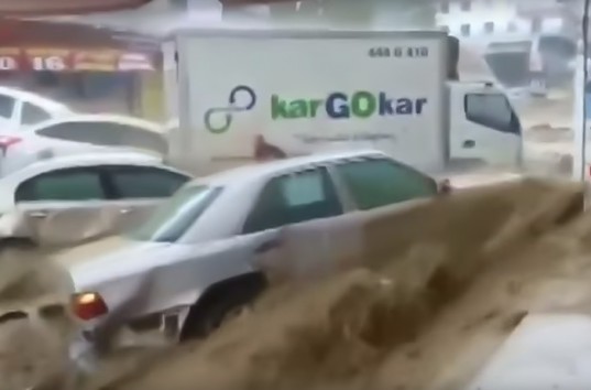 Потоки воды уносили людей и авто: В Турции прошел самый сильный дождь за 100 лет (ВИДЕО)