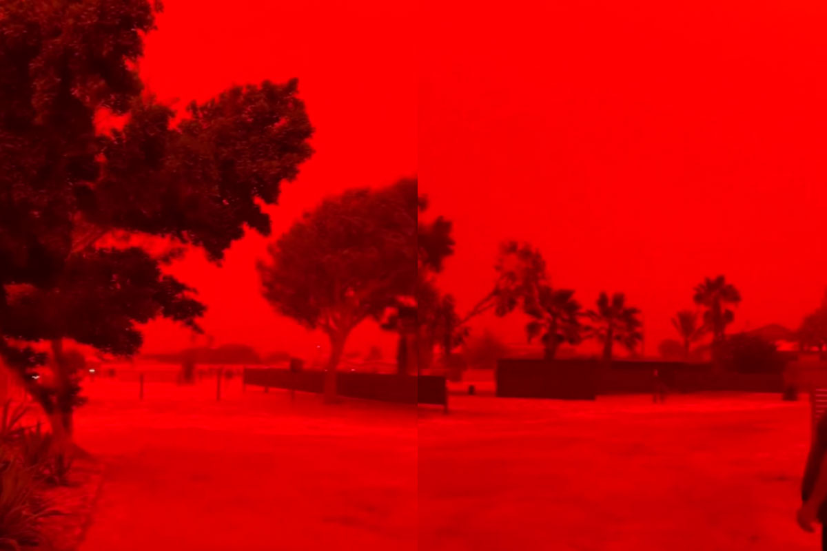 Красное небо в Австралии: последствия циклона Narelle