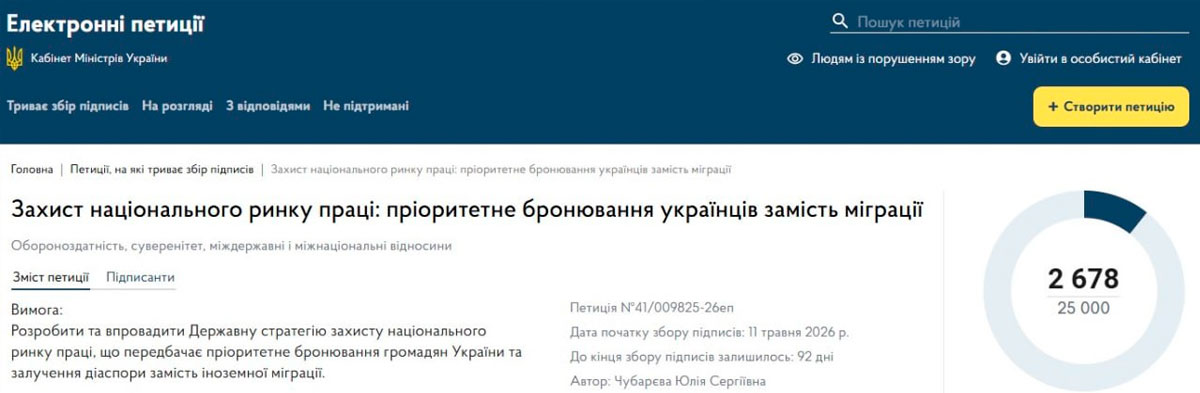 В Украине требуют ограничить наем мигрантов: петиция на сайте Кабмина