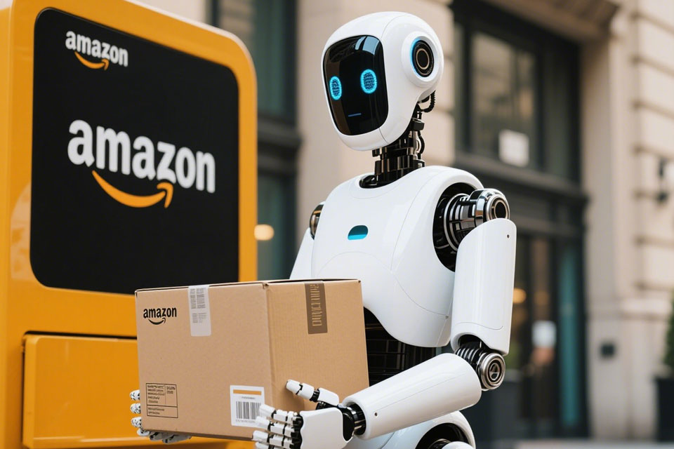 Amazon тестирует роботов-курьеров для доставки посылок
