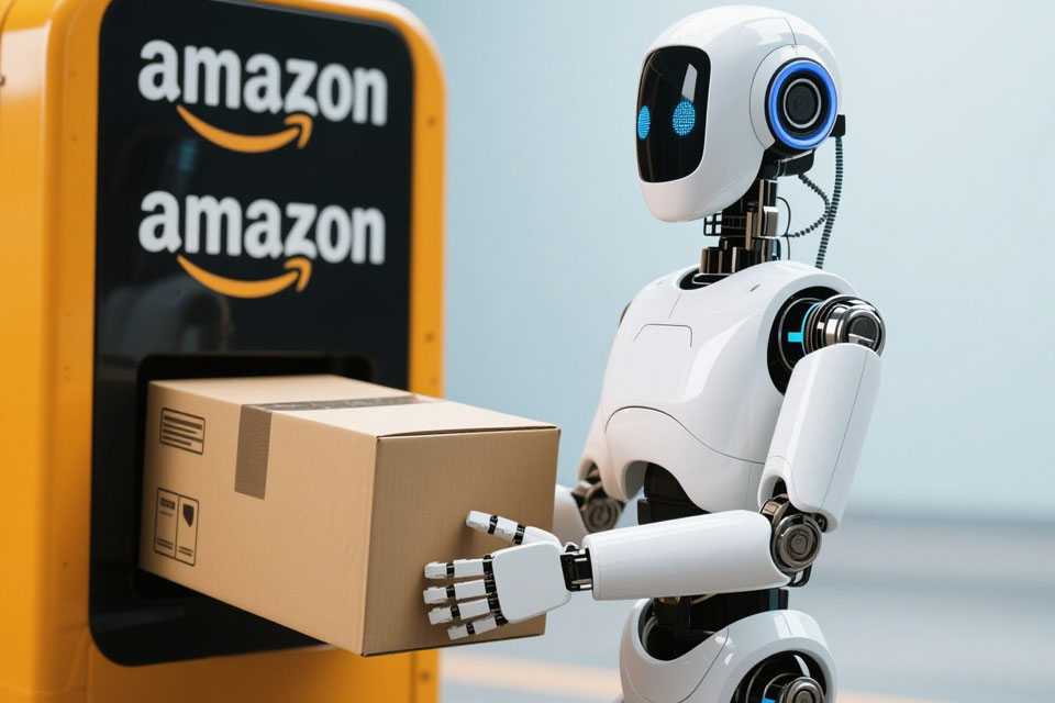 Amazon тестирует роботов-курьеров для доставки посылок