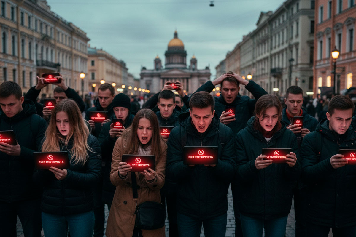 Отключения Интернета в России достигли Санкт-Петербурга