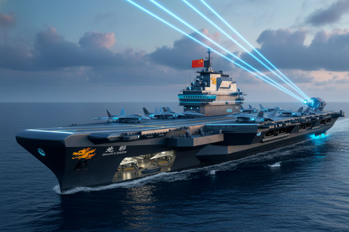 Новый китайский авианосец получит рельсотроны и лазерное оружие