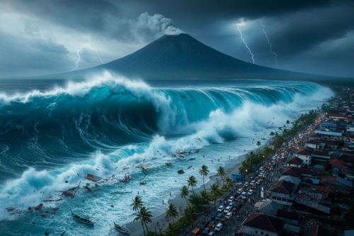 В Индонезии произошло землетрясение 7,4 балла, цунами 75 см